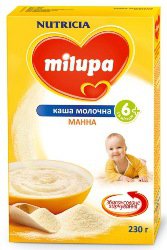 Молочная каша Для детей Манная ТМ Milupa Логотип(logo)