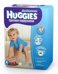 Детские подгузники Подгузники-трусики Для мальчиков ТМ Huggies Логотип(logo)