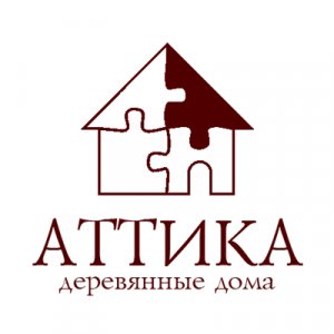 Логотип компании Аттика (дома деревянные)