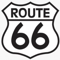 Логотип компании Route 66 байк рок-н-ролл клуб