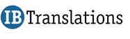 Логотип компании Ай-би транслейшнз (IB Translations)